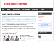 Tablet Screenshot of hindichristiansongslyrics.com